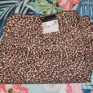Leopard Print Tailored Shorts